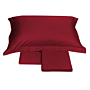 Completo letto Fazzini Tinta unita Rosso Bordeaux TRECENTO